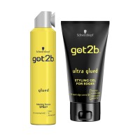 Got2b Glued Blasting Freeze Spray 300ml & Gel black tube 150ml combo