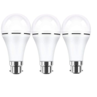 Loadshedding Rechargeable LED Light Bulb - Cool White - 3 Pack 9W