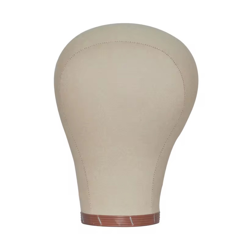 White Canvas Block Mannequin Head - Professional Wig Styling & Display Head - Image 6